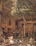 John Frederick Lewis The Hosh (Courtyard) of the House of the Coptic Patriarch Cairo (mk32) oil painting artist